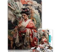 Jigsaw Puzzles for Teenagers 1000 Piece Japanese Style Geisha,Stress Reliever Difficult Challenge Unique Home Decor And Gifts 38x26cm