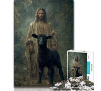 Jigsaw Puzzles for Teenagers 1000 Piece Jesus And The Black Sheep Teenager Puzzles,learning Educational Is Ideal As A Gift for The Whole Family (size 75x50cm)