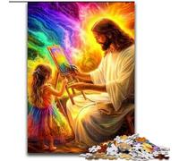 Jigsaw Puzzles for Teenagers 1000 Piece Jesus And The Little Girl, Elephant Toy Intellectual Game Birthday Present, Gifts, Wall Art for Ages 14+ (Size 50x75cm)