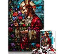 Jigsaw Puzzles for Teenagers 1000 Piece Jesus Art,Help The Brain Exercise Addictive Toys to Cultivate Patience Artists Collection,Fine Art (38x26cm)