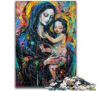 Jigsaw Puzzles for Teenagers 1000 Piece Jesus Graffiti Adult Puzzles,Staycation Kill Time with Matching Poster And Trivia Sheet (50x75cm)