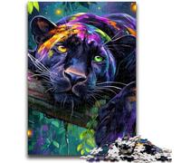 Jigsaw Puzzles for Teenagers 1000 Piece Jungle Black Leopard 1000 Pieces for Adults,Brain Intelligence Challenge Addictive Toys for Home Decoration (26x38cm)