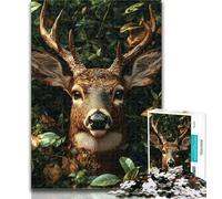 Jigsaw Puzzles for Teenagers 1000 Piece Jungle Deer 1000 Pieces for Adults,for Educational Game Challenge Toy Unique Home Decor And Gifts 50x75cm