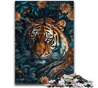 Jigsaw Puzzles for Teenagers 1000 Piece Jungle Tiger Adult Puzzles,Educational Games Home Decoration Birthday Present, Gifts, Wall Art (50x75cm)