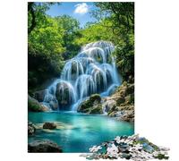 Jigsaw Puzzles for Teenagers 1000 Piece Jungle Waterfall Serenity Family Game Difficult Hard Toy Wall Decor Wishlist with Santa Claus Size 75x50cm