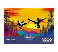 Jigsaw Puzzles for Teenagers 1000 Piece Karate Sunset Landscape Jigsaw Puzzle Relax Games Difficult Hard Fun at Home Activities, 38x26cm/1000pcs
