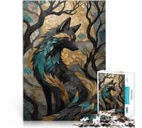 Jigsaw Puzzles for teenagers 1000 Piece Kitsune Kintsugi Pädagogisches Familienspiel Geeignet für die Schreibtischdekoration75x50cm