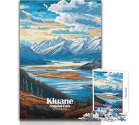 Jigsaw Puzzles for Teenagers 1000 Piece Kluane National Park Canada Landscape Educational Game Presents for Women Birthday Gifts Size 38x26cm