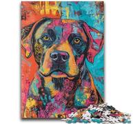 Jigsaw Puzzles for Teenagers 1000 Piece Labrador Retriever Oil Painting Teenager Puzzles,Perfect for Game Nights, Colorful Toy for Home Gift (26x38cm)