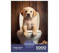 Jigsaw Puzzles for Teenagers 1000 Piece Labrador Retriever Toilet Adult Puzzles Hands-on Game For Family Fun Fun at Home Activities, 70x50cm/1000pcs
