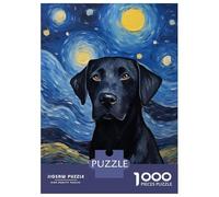Jigsaw Puzzles for Teenagers 1000 Piece Labrador Starry Night Teenager Puzzles Relaxing Games For Family Fun Challenging Game Gifts 70x50cm/1000pcs