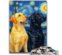Jigsaw Puzzles for Teenagers 1000 Piece Labrador Under The Night Sky Puzzles for Adults,is Ideal As Gifts for The Whole Family for Age 14+ (26x38cm)