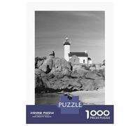 Jigsaw Puzzles for Teenagers 1000 Piece Lighthouse on Rocky Coast Adult Jigsaw Family Game Difficult Hard Unique Birthday And Xmas Gifts 38x26cm/1000pcs