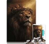 Jigsaw Puzzles for Teenagers 1000 Piece Lion Jesus,Toys Educational Games Stress Relieving Artists Collection,Fine Art (75x50cm)