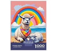 Jigsaw Puzzles for Teenagers 1000 Piece Llama Their Young Beach Puzzles for Adults Toy Wall Decor A Work of Art Unique Birthday And Xmas Gifts 52x38cm/1000pcs