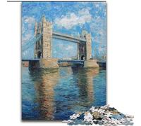Jigsaw Puzzles for Teenagers 1000 Piece London Bridge Oil Painting, Educational Toys for Is Ideal As A Gift for The Whole Family for And 14 Years Old (Size 26x38cm)