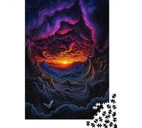 Jigsaw Puzzles for Teenagers 1000 Piece Magical Sunset Over Mountains Teenager Puzzles Relaxing Games For Family Fun Challenging Game Gifts 38x26cm/1000pcs
