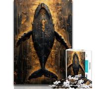 Jigsaw Puzzles for Teenagers 1000 Piece Majestic Fantasy Whale Adult Jigsaw,Artistic Wall Decor & Birthday Gift Idea for Friends, Home Office 38x26cm