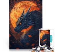 Jigsaw Puzzles for teenagers 1000 Piece Majestic Fiery Dragon For Family Fun Wall Decoration Unique Birthday and Xmas Gifts 26x38cm