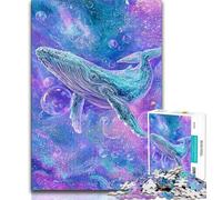 Jigsaw Puzzles for Teenagers 1000 Piece Majestic Spiritual Whale,Help The Brain Exercise Addictive Toys to Cultivate Patience Artists Collection,Fine Art (38x26cm)
