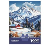Jigsaw Puzzles for Teenagers 1000 Piece Mammoth Mountain Winter Scene Adult Puzzles Fun Games Home Decoration Unique Birthday And Xmas Gifts 38x26cm/1000pcs