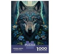 Jigsaw Puzzles for Teenagers 1000 Piece Mandala Wolf in Jungle Puzzles for Adults Toy Wall Decor A Work of Art Unique Birthday And Xmas Gifts 38x26cm/1000pcs
