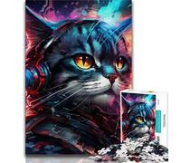 Jigsaw Puzzles for Teenagers 1000 Piece Mechanical Cat 1000 Piece Jigsaw,Challenging Family Activity Games DIY Toy for Home Wall Decor Gifts (size 38x26cm)