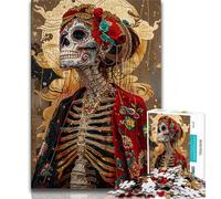Jigsaw Puzzles for Teenagers 1000 Piece Mexican Style Skull,for Educational Game Challenge Toy Birthday Present,Gifts,Wall Art 75x50cm