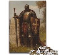 Jigsaw Puzzles for Teenagers 1000 Piece Mighty Medieval Knight Jigsaw,learning Educational Is Ideal As A Gift for The Whole Family (26x38cm)