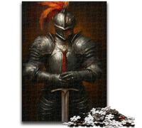 Jigsaw Puzzles for Teenagers 1000 Piece Mighty Medieval Knight Jigsaw,learning Educational Is Ideal As A Gift for The Whole Family (75x50cm)