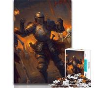 Jigsaw Puzzles for Teenagers 1000 Piece Mighty Medieval Knight Teenager Jigsaw,Fun Games Wall Decoration Unique Birthday And Xmas Gifts (size 75x50cm)