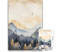 Jigsaw Puzzles for Teenagers 1000 Piece Misty Pines Unique Challenge Game Presents for Women Art Work Gift Size 50x75cm