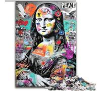 Jigsaw Puzzles for Teenagers 1000 Piece Mona Lisa Graffiti, Decompressing Intellectual Educational Toy Is Ideal As Gifts for The Whole Family (Size 26x38cm)
