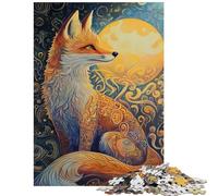 Jigsaw Puzzles for Teenagers 1000 Piece Moonlit Fox Whispers Educational Game Difficult Hard Toy Wall Decor Great Gifts for Gaming Size 75x50cm