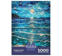 Jigsaw Puzzles for Teenagers 1000 Piece Moonlit Ocean Mosaic Art Puzzles for Adults Toy Wall Decor A Work of Art Unique Birthday And Xmas Gifts 38x26cm/1000pcs
