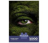 Jigsaw Puzzles for Teenagers 1000 Piece Mossy Face with Eye Close-Up Adult Puzzles Toy Wall Decor Presents for Women Fun at Home Activities, 38x26cm/1000pcs