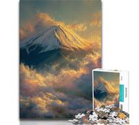 Jigsaw Puzzles for Teenagers 1000 Piece Mount Fuji, Japan,Family Entertainment Toys with Matching Poster And Trivia Sheet (75x50cm)