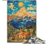 Jigsaw Puzzles for Teenagers 1000 Piece Mountain Painting by Van Gogh, Learning Educational Is Ideal As A Gift for The Whole Family (Size 26x38cm)