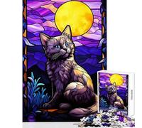 Jigsaw Puzzles for Teenagers 1000 Piece Munchkin Cat Stained Educational Toy Great Gifts And Toys Family Game Suitable for Desktop Decoration Size 50x75cm