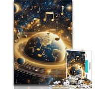 Jigsaw Puzzles for Teenagers 1000 Piece Music Earth Puzzles for Teenagers,Educational Games Wall Decoration Unique Birthday And Xmas Gifts (size 75x50cm)