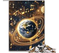 Jigsaw Puzzles for Teenagers 1000 Piece Music Galaxy Earth for Ages 14 And over Fun Games Fun Activities at Home, Birthday Gifts, Travel Gifts 50x75cm