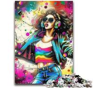 Jigsaw Puzzles for Teenagers 1000 Piece Music Girl Jigsaw,learning Educational Is Ideal As A Gift for The Whole Family (26x38cm)