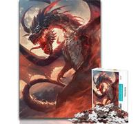 Jigsaw Puzzles for Teenagers 1000 Piece Mysterious Dragon Teenager Puzzles,Stress Reliever Staycation Kill Time Home Decoration Toys (size 38x26cm)