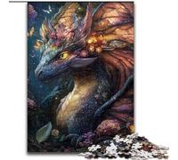 Jigsaw Puzzles for Teenagers 1000 Piece Mysterious Flying Dragon, Help The Brain Exercise Addictive Toys to Cultivate Patience Enhance Memory (Size 50x75cm)