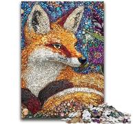 Jigsaw Puzzles for Teenagers 1000 Piece Mysterious Fox Stress Reliever Staycation Kill Time with Matching Poster And Trivia Sheet 26x38cm