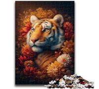Jigsaw Puzzles for Teenagers 1000 Piece Mysterious Tiger Learning Educational Toys Family Games Educational Game for Birthday, Chrismas 26x38cm