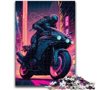 Jigsaw Puzzles for Teenagers 1000 Piece Neon Future City Challenging Game And Family Play for Is Ideal As A Gift for The Whole Family 26x38cm