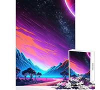 Jigsaw Puzzles for Teenagers 1000 Piece Neon Landscape Dream Relaxing Games A Work of Art Home Decoration Toys Great Gifts for Gaming (38x52cm)