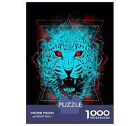 Jigsaw Puzzles for Teenagers 1000 Piece Neon Leopard Wall Art Print-2 Adult Puzzles Toy Wall Decor Enhance Memory Challenging Game Gifts 38x26cm/1000pcs