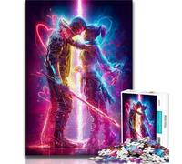 Jigsaw Puzzles for Teenagers 1000 Piece Neon Warriors 1000 Pieces for Adults,is Ideal As Gifts for The Whole Family for Age 14 (size 38x26cm)